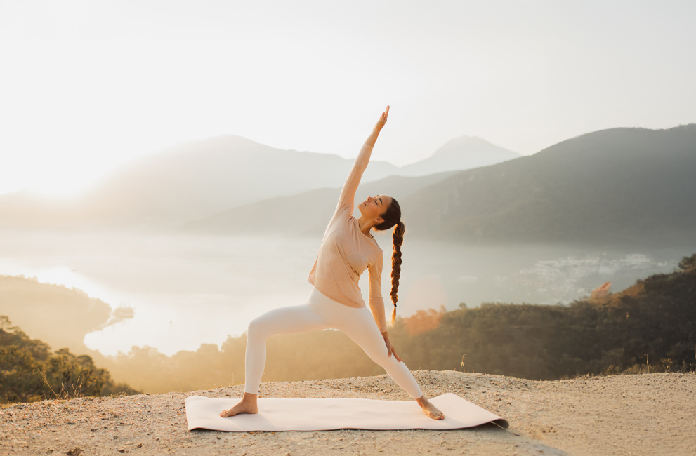 woman doing yoga