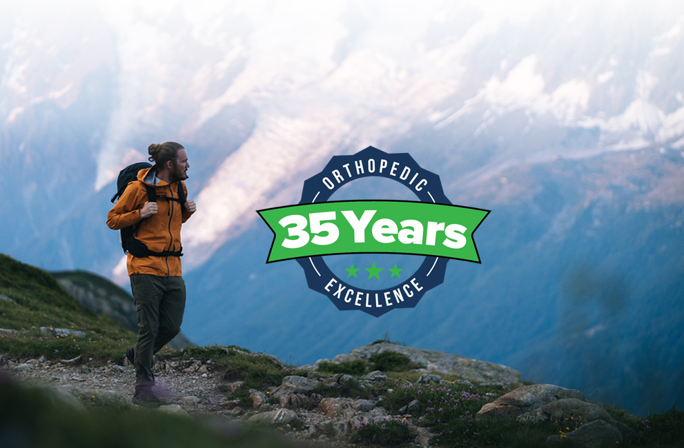man hiking - 35 Years Orthopedic Excellence