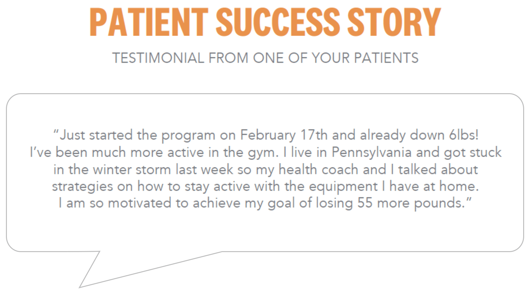 patient success story quote